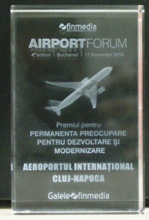 Aeroportul Internaţional Cluj-Napoca a primit un premiu din partea Finmedia