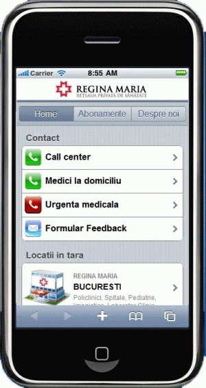 Reţeaua privată de sănătate "Regina Maria" are site optimizat pentru smartphone