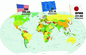 Valoarea comerţului bilateral dintre China şi partenerii săi majori, în perioada ianuarie - august 2011.