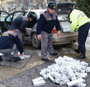 The border police seized 9.26 million packs of cigarettes