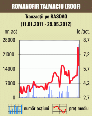 Depreciere de 25% pentru titlurile "Românofir" Tălmaciu