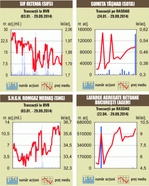 Un deal cu 3,9% din acţiunile SIF Oltenia a generat peste 60% din rulajul pieţei