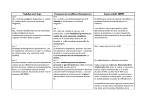 Propunerile AURSF privind proiectul de lege pentru cei cu credite în valută