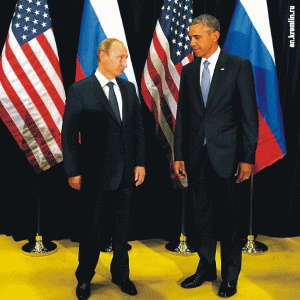 Vladimir Putin, alături de Barack Obama (dreapta).