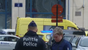 Poliţişti pe străzile din Bruxelles (Sursa foto: captură Youtube)