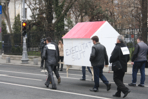 Protestul împrumutaţilor în CHF, Bucureşti, 28 februarie 2016