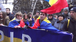 Protest la Chişinău, după alegeri (Sursa foto: captură Privesc.eu)