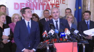 Sorin Grindeanu şi Liviu Dragnea (Sursa foto: captură Youtube)