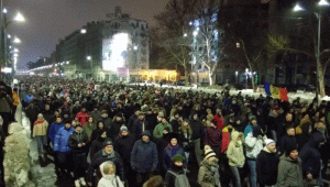 Protestul din Bucureşti (Sursa foto: captură Youtube)