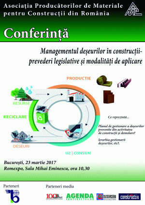 AMPCR va organiza o serie de conferinţe şi seminarii pe teme din domeniul construcţiilor