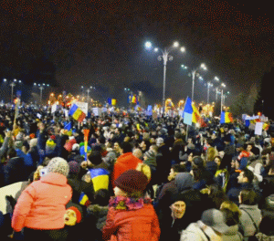 Manifestanţi (Sursa foto: captură Youtube)