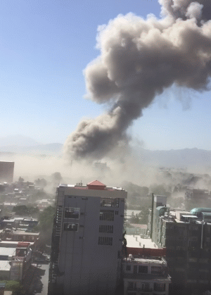 Explozia de la Kabul (Sursa foto: captură Youtube)