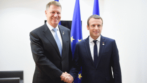 Klaus Iohannis şi Emmanuel Macron (Sursa foto: Presidency.ro)