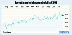 Preţul porumbului a pierdut circa 3% în iulie, la Chicago Board of Trade