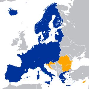 Zona Schengen (Sursa foto: Wikipedia)