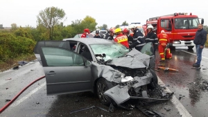 Accidentul din Ialomiţa (Sursa foto: Facebook/ Inspectoratul General pentru Situaţii de Urgenţă)