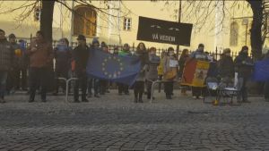 Flashmob, în faţa sediului PSD Sibiu, la exact o lună de la debutul protestului mut