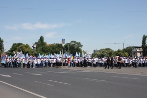 Protestul sindicaliştilor din faţa Ministerului Educaţiei s-a încheiat