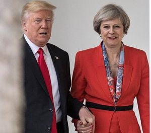 Donald Trump şi Theresa May (Sursa foto: Twitter)