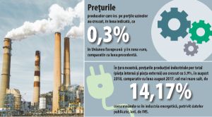 "România - a doua cea mai mare creştere din UE la preţurile industriale"