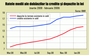 Marja de profit a băncilor pe activitatea în euro s-a redus