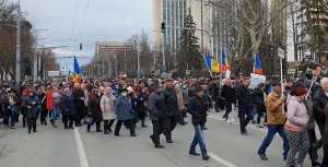 Un nou protest al susţinătorilor partidului Şor la Chişinău