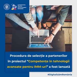 ADR lansează procedura de selecţie a partenerilor pentru proiectul "Competenţe în tehnologii avansate pentru IMM-uri"