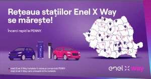 ENEL X WAY România colaborează cu Penny pentru instalarea a 64 de staţii de reîncărcare pentru vehiculele electrice