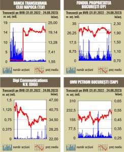 Tranzacţii de 62 milioane lei, sub media zilnică a anului 