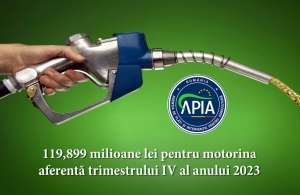 APIA plăteşte 119,899 milioane lei pentru motorina aferentă trimestrului IV al anului 2023