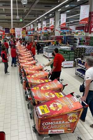 Auchan lansează cărucioarele surpriză cu 65% reducere garantată