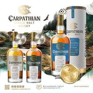 Carpathian Single Malt Whisky a câştigat o medalie de aur dublă cu un scor de 98 de puncte şi medalii de argint 