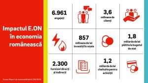 Impactul E.ON în economie: contribuţii de miliarde de lei la bugetul de stat, partener-cheie pentru sute de furnizori locali