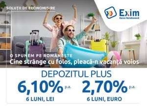 Exim Banca Românească oferă dobânzi promoţionale la depozite