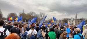 Meeting Pro-Europa în Piaţa Victoriei