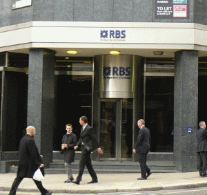 În iunie 2008, RBS a obţinut 12,3 miliarde lire sterline dintr-o emisiune de acţiuni, după ce a achiziţionat "ABN Amro Holding" NV din Olanda. Această preluare i-a cauzat cele mai mari pierderi din istoria corporatistă a Marii Britanii