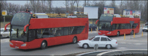 Municipiul Constanţa este prima localitate din ţară în care vor circula autobuze supraetajate