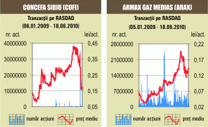 Apreciere de 12,5% pentru acţiunile "Concefa" Sibiu 