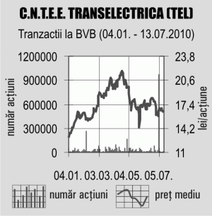 "Tradeville": Preţ ţintă de 12 lei/acţiune pentru "Transelectrica" 