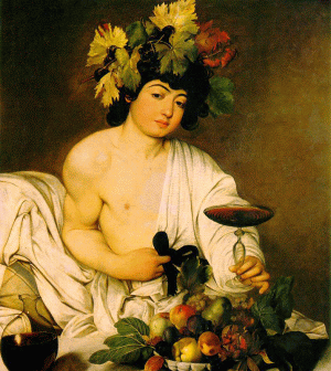 "Bacchus" - pictură de Michelangelo Merisi da Caravaggio."Bacchus" - pictură de Michelangelo Merisi da Caravaggio.