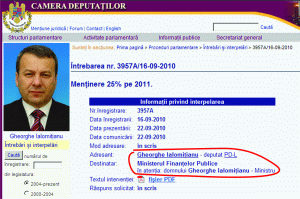 Deputatul Ialomiţianu îl ia la întrebări pe ministrul ... Ialomiţianu