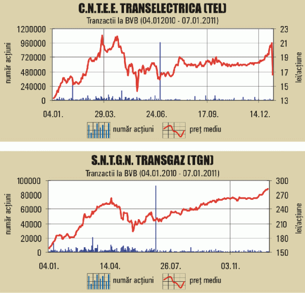 Ministerul Economiei listează pe Bursă încă 15% din "Transelectrica" şi "Transgaz"