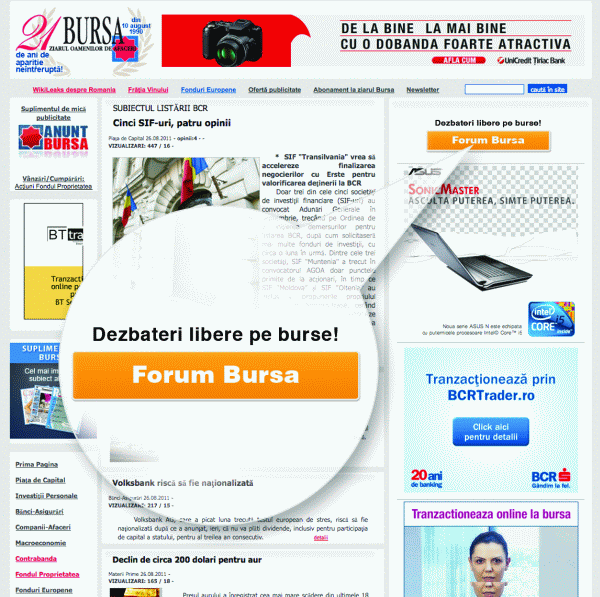 Forum BURSA "free", pe site-ul ziarului BURSA, începând de mâine