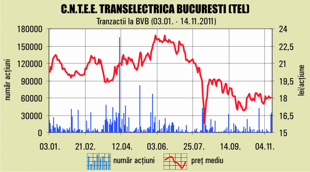 Oferta de vânzare a 15% din acţiunile Transelectrica va fi lansată în primăvara lui 2012