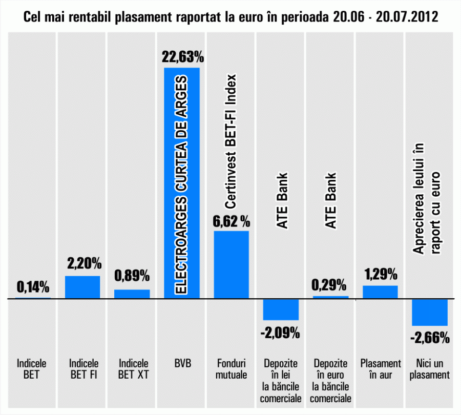 Acţiunile "Electroargeş", în creştere cu 22,63%