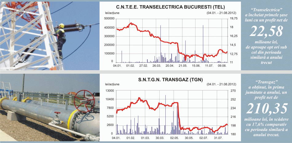 Positive outlook for the stock prices of "Transelectrica" and "Transgaz"