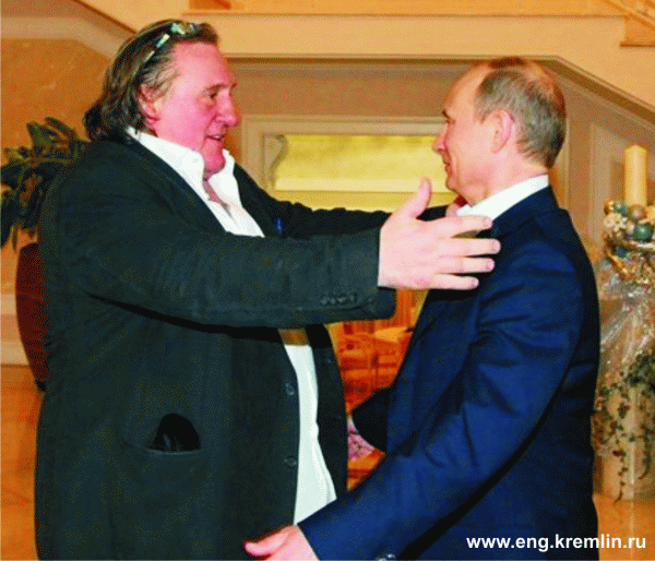 Gérard Depardieu şi Vladimir Putin.