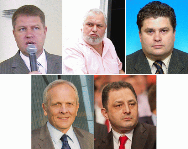 Klaus Iohannis, Nicuşor Constantinescu, Florin Popescu, Theodor Stolojan, Marian Vanghelie