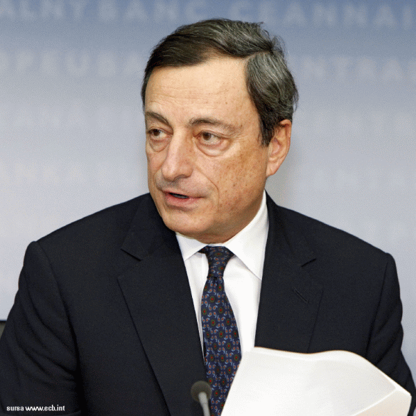 Mario Draghi, preşedintele Băncii Centrale Europene.