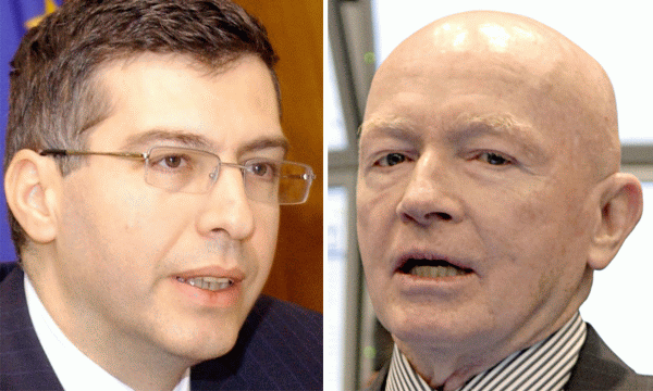 The compensation begins with Ionuţ Popescu and ends with Mark Mobius; a two-hand play.